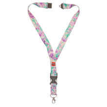 LEGO Lanyard Nekkoord voor sleutelhangers Afneembaar koord voor telefoonsleutels ID-badge met sluiting en snelsluiting Paars boeket
