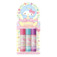 Lip Smacker Hello Kitty Lippenbalsam-Trio, bezauberndes Sanrio-Sammlerstck, feuchtigkeitsspendend und pflegend, fruchtige Aromen, Guavalicious Day,