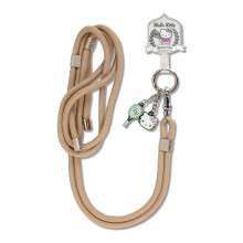 Sonix x Sanrio | Umhnge-Handygurt mit Charms | Verstellbares Universal-Handy-Seilband-Lanyard | Beige Kordel | Hallo Kitty Tennis