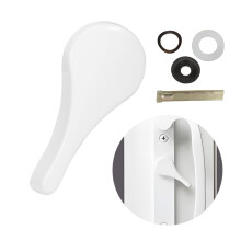 Tobkuxk Metal Sliding Door Latch Lever  Replacement Parts for Jeld Wen Sliding Door Handle  1-3/8 inch Pin  for Patio Door Parts Replacement  Whi