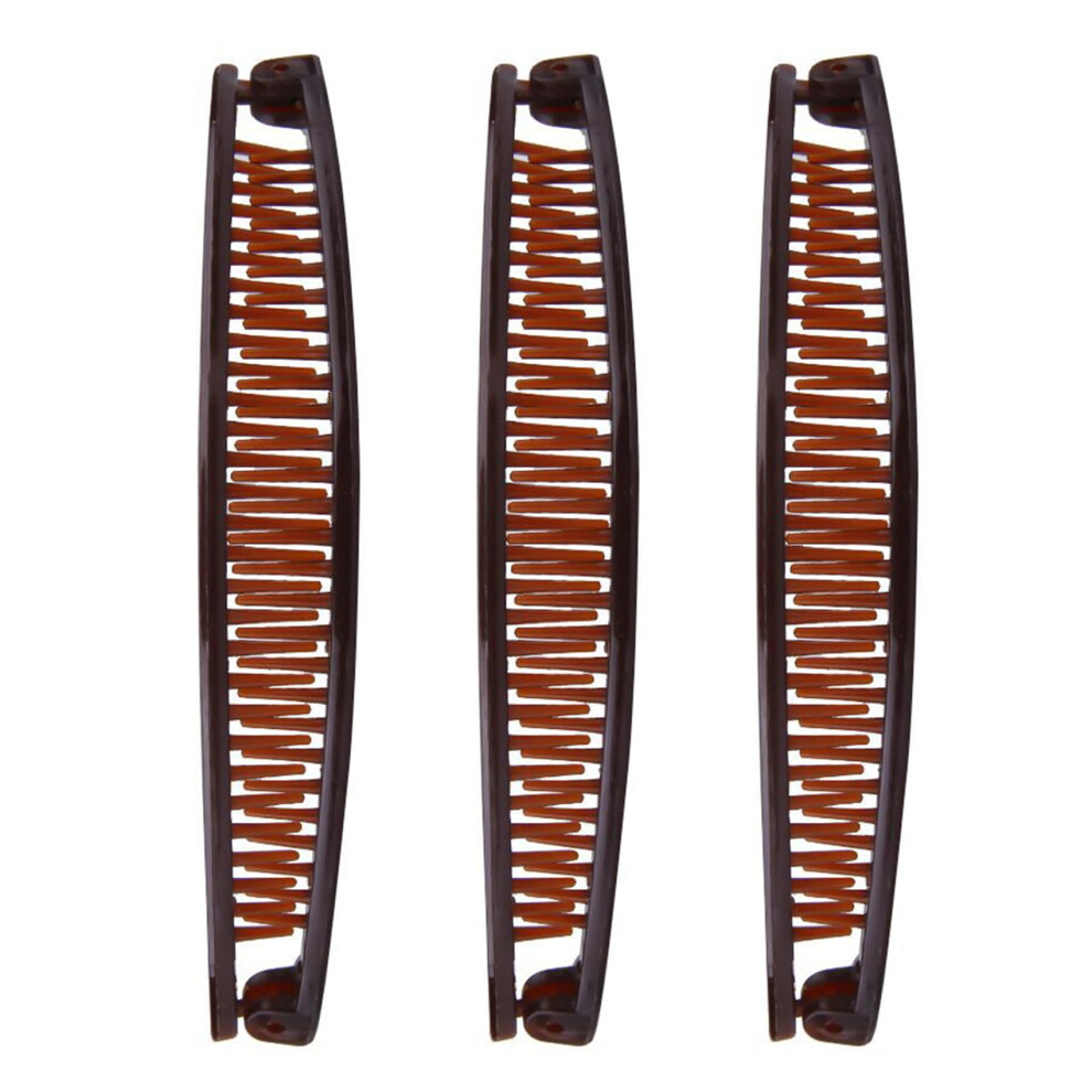 1. Wahl Unisex 1St Choice 3 Pieces Clincher Combs Banana Combs Banana Clip Grip Comb Fishtail Fish Hair Lady Fish Shape Ponytail Banana Clip Girls Long Women Clamp A
