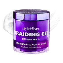 Gel para trenzas Red by Kiss Styler Fixer - Fijación Extra Firme, Anti-Caspa, Brillo Alto