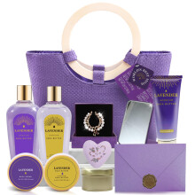Spa Luxetique Geschenkkrbe fr Frauen, Muttertagsgeschenke fr Mama, 11-teiliges Lavendel-Set, entspannende Badesets fr Frauen