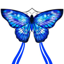 Mint's Colorful Life Butterfly Kite til b?rn og voksne Let at flyve drager til strand Stor enkelt line drage med lang hale & 300 fod dragesnor (b