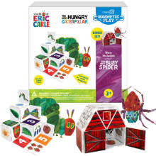 Skapa p Eric Carle Den mycket hungriga larven & bonusen Mycket upptagen spindellekset Magnetiska byggleksaker Pedagogiska STEM- och Montessorive