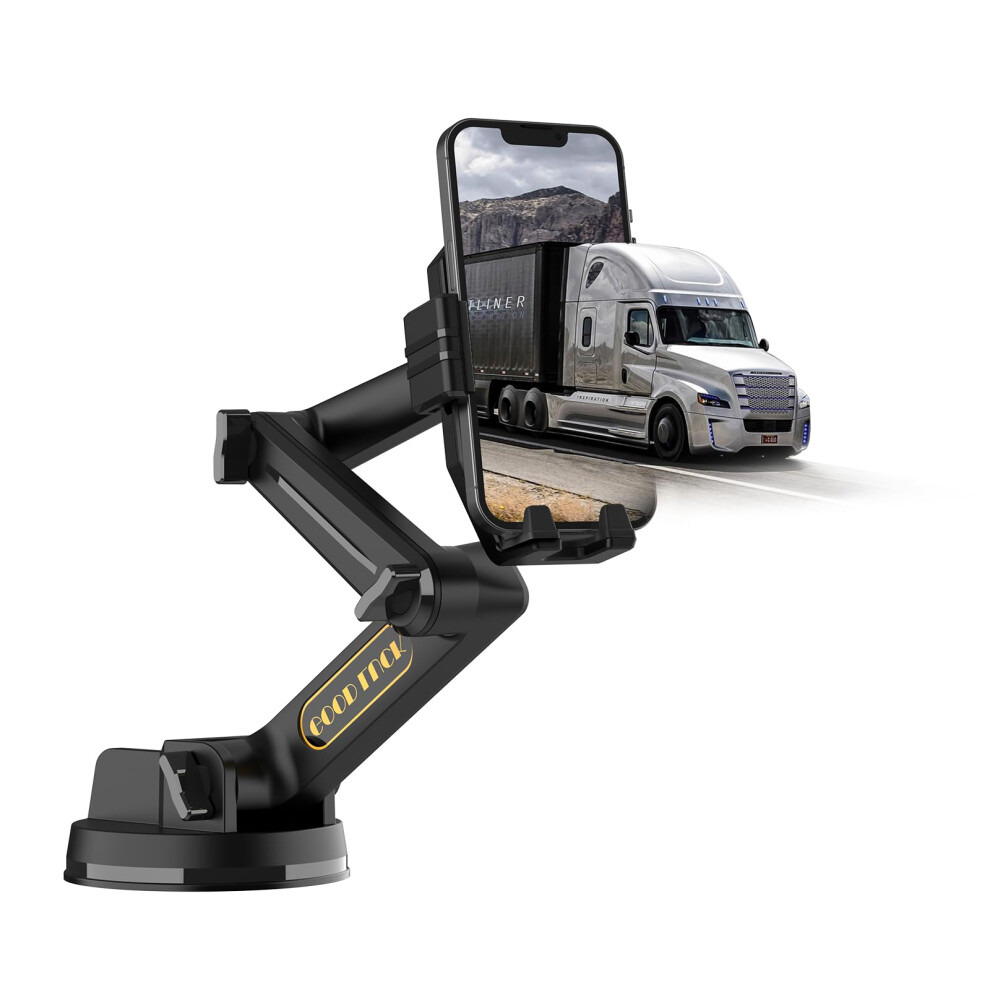 Wuitin Truck Phone Holder Mount Car Phone Holder Dashboard Windshield Phone Holder 16.9 Inch Long Arm Super Suction Cup Compatible With Pickup Truck C 799947955756