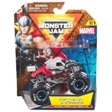 Monster Jam 2024 Marvel 1:64 Escala Diecast Srie 1 Monster Truck com Bandeira: Thor
