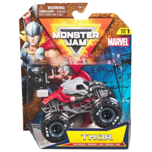 Monster Jam Monster Jam 2024 Marvel 1:64 Scale Diecast Monster Truck: Thor