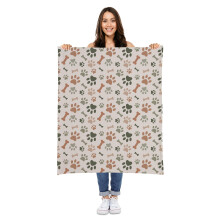 Karisma Decor Creme Poteprint Fleece Pet Letv?gtst?ppe - 30"""" x 40"""" - S?dt til hunde - Gaver og hvalpeartikler - Trykt i Amerika