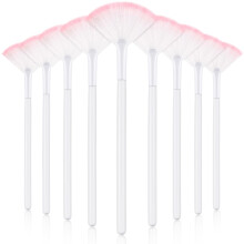 9 Stck Gesichtsfcher-Maskenbrsten, weiche Gesichtsapplikatorbrsten, Werkzeuge zum Schlen von Glykol-Make-up fr Schlammcreme (wei, rosa)