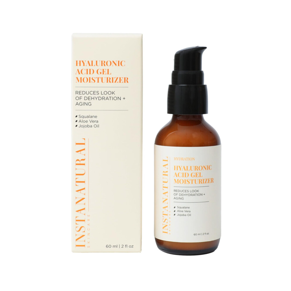 Instaninal Instanatural Hyaluronic Acid Gel Moisturizer With Squalane Aloe Vera Jojoba Oil | Deep Hydration Formula That Reduces The Look Of Dehydration And Ag