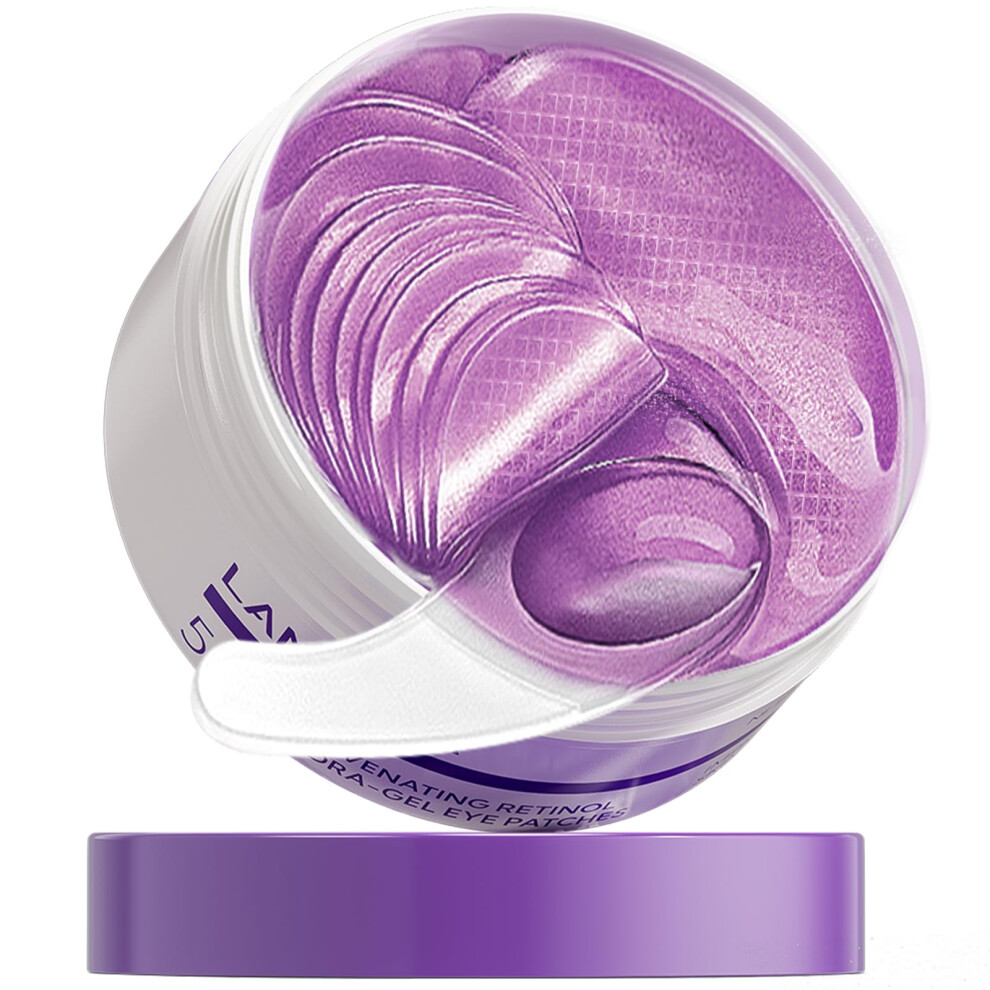 Lanbena Retinol Under Eye Patches For Dark Circles And Puffy Eyes Cooling Eye Masks For Eye Bags Fine Lines & Wrinkles Reduce Anti-Aging Hydra-Gel