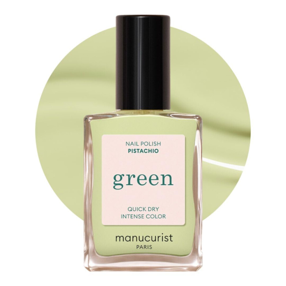 Manucurist Green Pastel Nail Polish Pistachio Natural Classic Nail Polish 9-Free Vegan And Plant-Based Manicure & Nail Care 0.5 Fl Oz