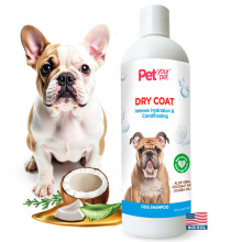 Accarezzare il tuo animale domestico shampoo per cani naturali per cappotti asciutti - Idratazione e condizionamento intensa con olio di cocco aloe e
