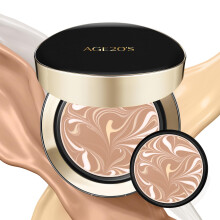 AGE20's Signature Essence Pact SPF 50+ | Pakke med 2 | 25N SAND | Cream Foundation Dewy Finish Naturlig d?kning | Korean Cushion Foundation