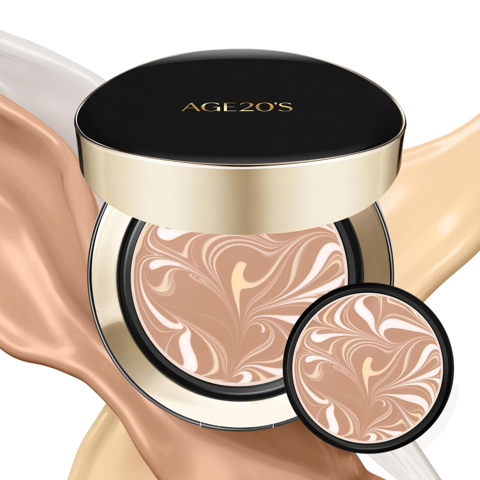 Age 20'S Cream Age20's Signature Essence Pact Spf 50+ | Pack Of 2 | 25N Sand | Foundation Dewy Finish Natural Coverage | Korean Cushion Foundation