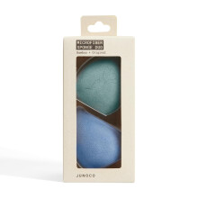JUNO & Co. Microfiber Makeup Sponge Dual Layer Technology for Full Coverage Flawless Makeup Blender for Foundation Powder and Cream (2-Piece Co