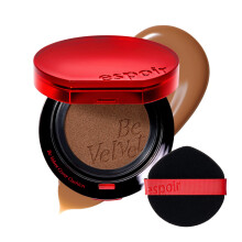 espoir [NEW] Be Velvet Cushion Foundation | Quick and Easy Coverage with Long-lasting Color by Zero Oxidation (#40 Sun Tan  0.46 Ounce (Pack of 1