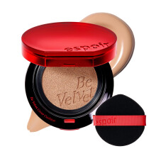 espoir [NEW] Be Velvet Cushion Foundation | Quick and Easy Coverage with Long-lasting Color by Zero Oxidation (#27 Oat  0.46 Ounce (Pack of 1))