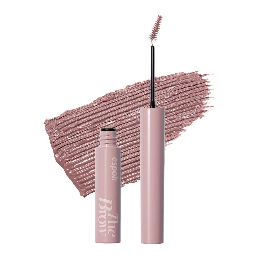 Espoir Pink The Brow Color Fixing Cara #5 Dusty 0.1 Fl Oz | Easy Fixing Without Clumping | Long Lasting Smudgeproof Eyebrow Mascara | Soft Mood Colori