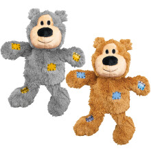 KONG - Wild Knots Bear - Internal Knotted Ropes and Minimal Stuffing for Less Mess (Assorted Colors) - for Small/Medium Dogs (2 Pack)