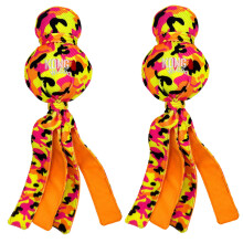 KONG Wubba Ballistic High-Viz Hondenspeelgoed - Duurzaam Trek- en Gooi Speelgoed - (High-Viz 2 Pack)