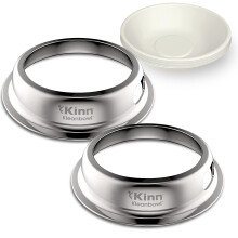 Kinn Kleanbowl Pet Bowl Stainless Steel Frame with Compostable Refills 24 oz (Pack of 2) - Spill-Proof Stable Disposable Pet Bowls for Easy Cleaning