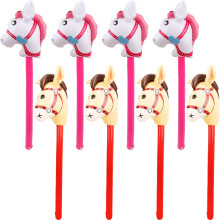 Haconba 8 stykker 40 tommer oppustelig pindehest oppustelig cowboy cowgirl pony hestehoved pind ballon til jul f?dselsdag Baby shower Cowboy tema