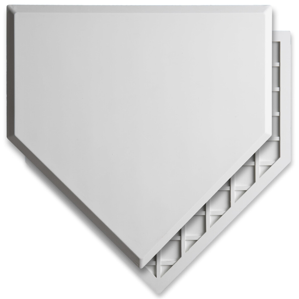GoSports Baseball & Softball Home Plate - Heavy-Duty Rubber Throw Down Base with Waffle Bottom