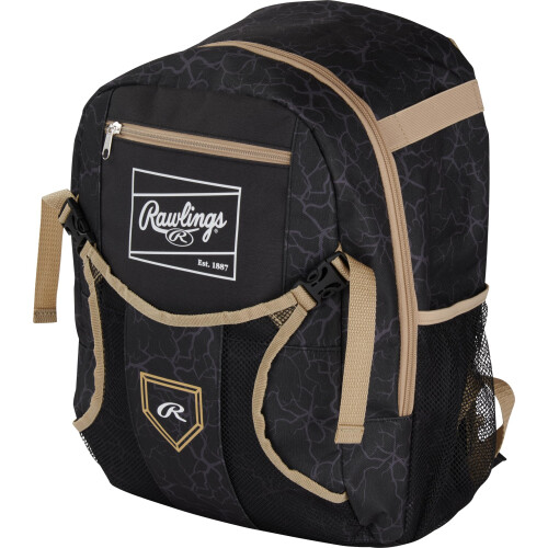 Rawlings | R200G T-Ball/Ungdomsrygs?k | Baseball/Softball |Sort/Guld