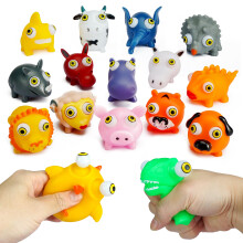 Zaleny Animal Squeeze Toys Stress Relief Eye Popping Toy Pop Out Eyes Toy for Kids Boys Girls Sensory Fidget Toy Birthday Party Favors 16 Pack