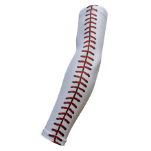 Agricoltura sportiva Nuovo! Manica del braccio di compressione incollante (punti di baseball bianchi medium)