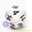 Bescon Jumbo D20 38MM  Big Size 20 Sides Dice Solid White  Big 20 Faces Cube 1.5 inch 2