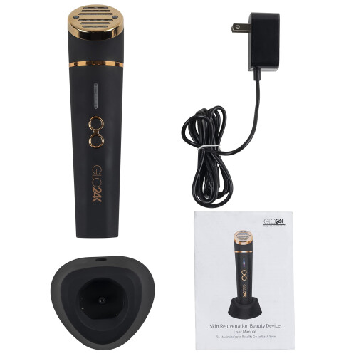 GLO24K Beauty Device for the Face. Based on Triple Action L E D  Thermal  and Vibration Technologies. 2