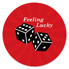 Velk tecka test Las Vegas nlepky s kruhem kasino party pocet 24