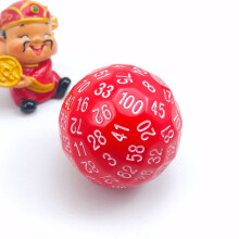 Bescon Polyhedral Terning 100 sider terninger D100 terning 100 sidet terning D100 spil terninger 100-sidet terning af r?d farve