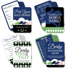 Big Dot of Happiness Kentucky Horse Derby 4 Pferderennen-Partyspiele je 10 Karten Gamerific Bundle