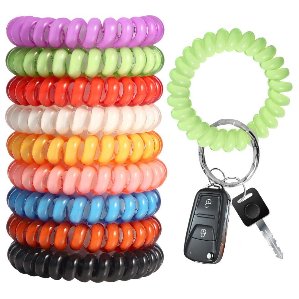 10 Couleurs Bracelet Coil Bracelet Clats En Vrac Tlphone Impermable Cordon Scrunchies Tellie Ties Ponde De Queue Ponde Perfectionne Pour Les C-image
