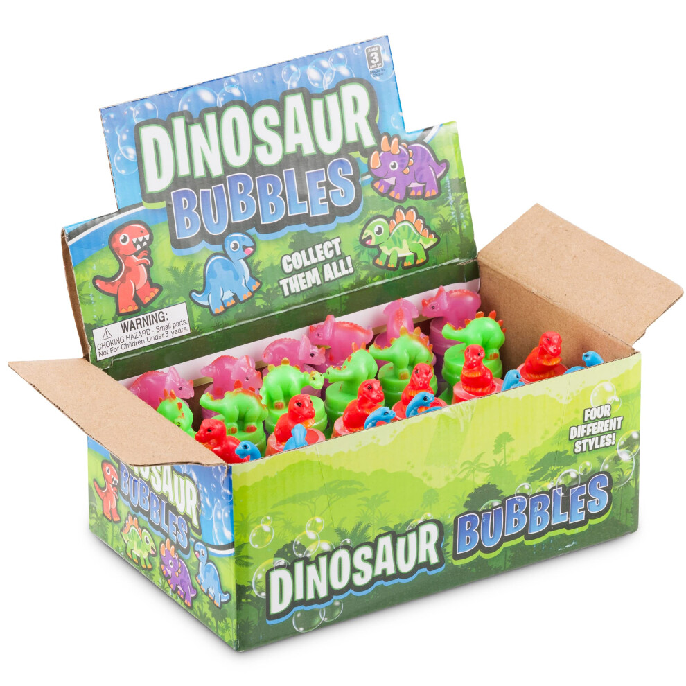 Dinosaurier-Seifenblasen-Partygeschenke Fr Kinder (24Er-Packung) Verschiedene 3-Zoll-Dino-Seifenblasenflaschen Mit Seifenblasenstben, Sommers-image