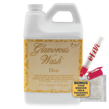 Tyler Diva Glamour Wash Lavaundry Detergent- 1/2 gallone - con Penna di rimozione della macchia Olivi - busta profumata fresca - Deteriggente per lav