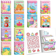 BenLouis 24 stk Sweet Mini Maleb?ger B?rn Candyland Donut Ice Cream Party Favoritter Sm? aktivitetsb?ger Bulk til b?rn Godbidder Desserter F?dsel