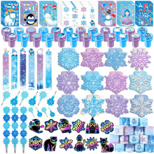 BenLouis 432 St   ck Frozen Schul-Schreibwaren, Partygeschenke, Winter-Schneeflocken-Thema, Klassenzimmer-Geschenk, Belohnungspreise, Gro   packung f