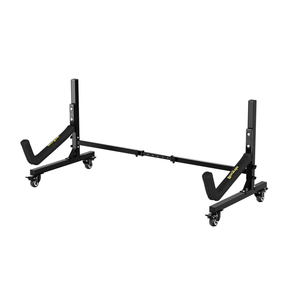 Bonnlo Kayak Stand Freestanding Storage Rack For Kayak Canoe Boat Paddle Board Sup Surfboard For Indoor Outdoor Garage Shed Dock With Lockable Wheel