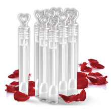 Big Mo's Toys 40 Pacote Mini Varinhas de Bolhas em Coração - Ótimos Lembrancinhas para Casamentos e Aniversários
