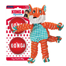 KONG Floppy Knots & Signature Balls (2 Pack) - Knotted Dog Toy Entices Play & Satisfies Instincts - Dog Supplies with Minimal Stuffing - Strong Dog To