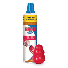 KONG Classic Stuffable Dog Toy Easy Treat Peanut Butter Spray - Fetch & Chew Toy for Dogs - with Dog Toy Filler Treat - for Hours of Fun & Enrichment
