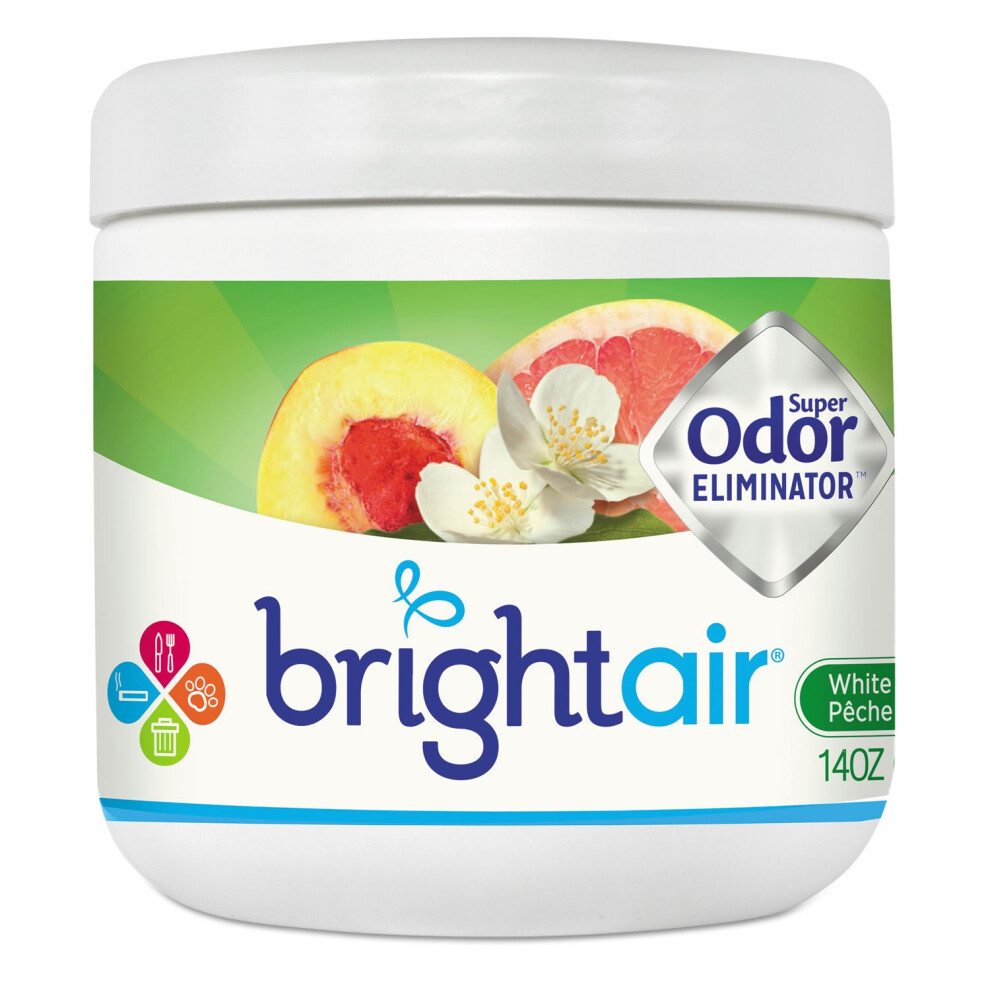 Bright Air Solid Air Freshener and Odor Eliminator  White Peach and Citrus  14 Ounces-image-OPC-PHFNCFF-NEW