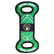 MLB MILWAUKEE BREWERS Baseball Field Dog -lelu kaksoisreunaompeleilla ja sisempi SQUEAKER