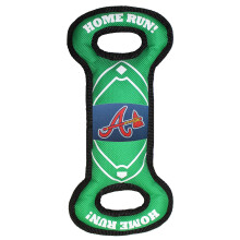 MLB ATLANTA BRAVES Baseball Field Dog -lelu, jossa kaksoisreunaompeleet ja sisäinen SQUEAKER