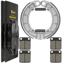 Caltric Voorremblokken & Achterremschoenen Geschikt voor Kawasaki Kvf400 Kvf-400 Prairie 400 4X4 1997-2002